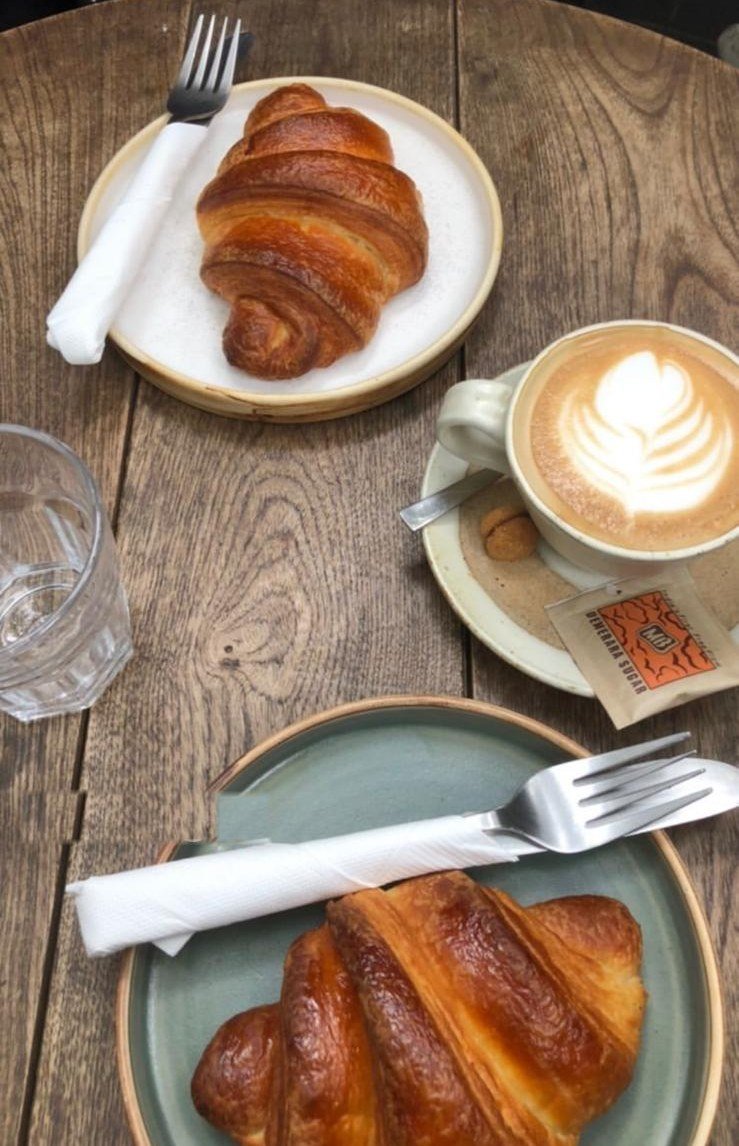 Croissants and a latte